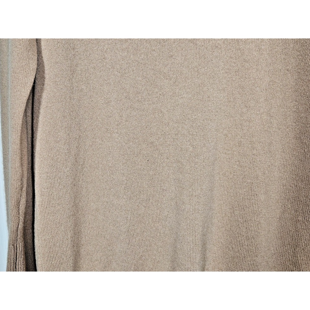 Equipment Femme Asher Tan V-Neck 100% Cashmere Tunic Sweater S Oversized Luxury - Picture 7 of 7